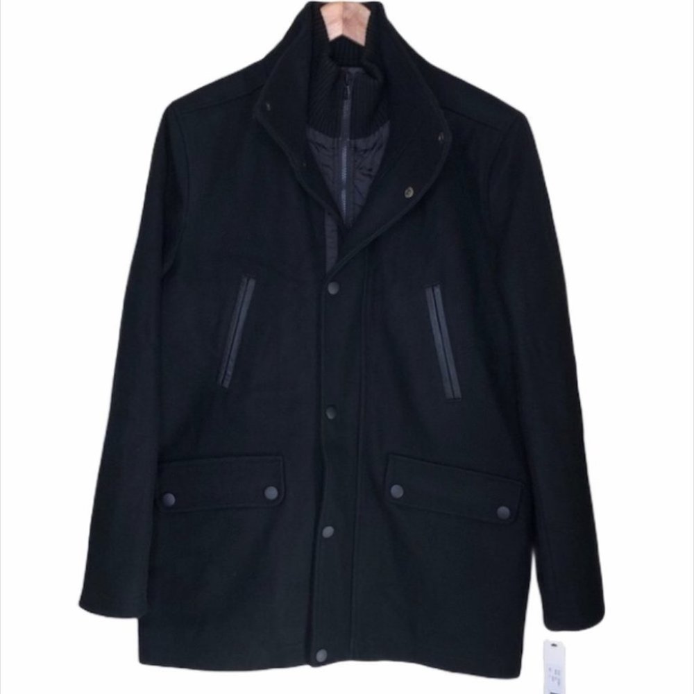 New Kenneth Cole Men's Wool-Blend Coat